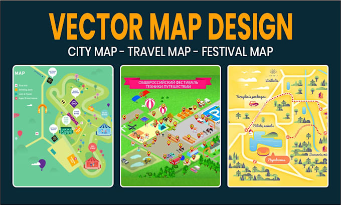 design custom event maps and detailed vector illustrations