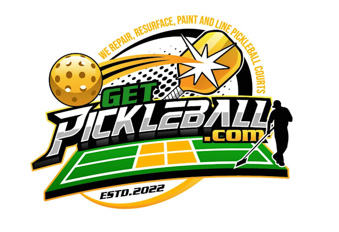 create high quality and beautiful pickleball logo  design