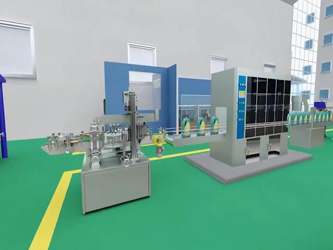 Do 3d industrial animation factory layout animation technical animation ...