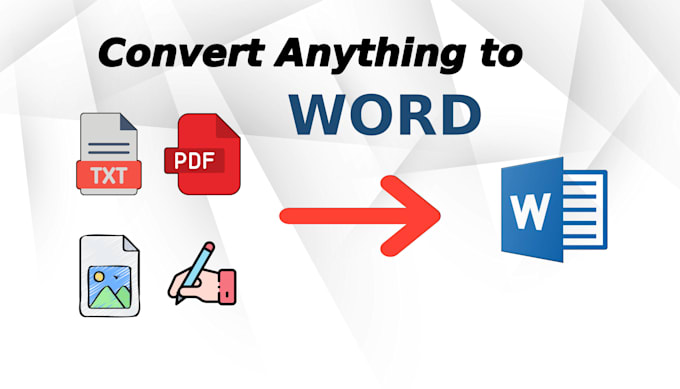 convert PDF, images, or handwritten notes into word