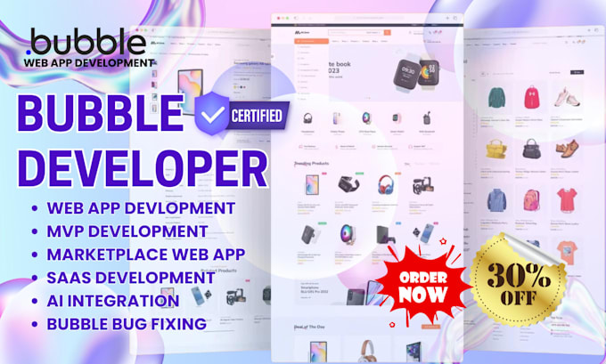 be bubble developer bubble io saas mvp marketplace adalo expert flutterflow UI