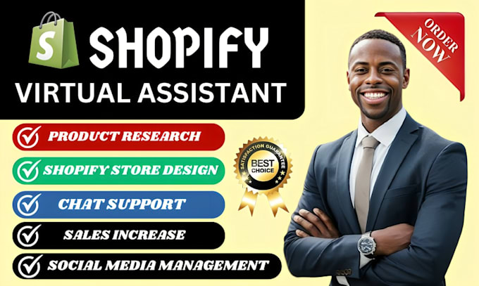 be shopify virtual assistant social media manager,store rank