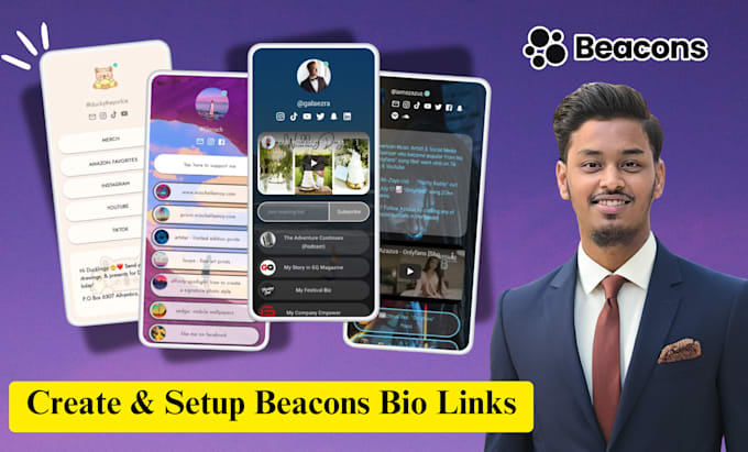 set up your custom beacons bio link page in 1 hour