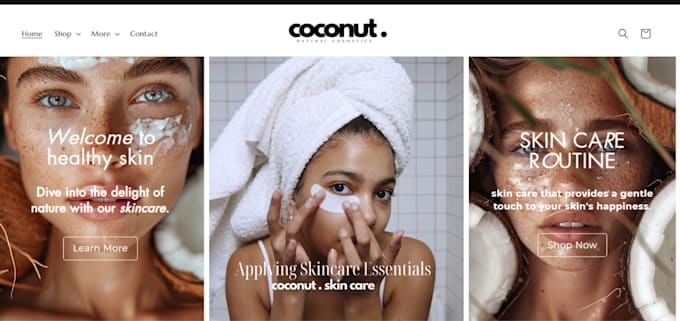 skin care website skin care shopify store skin care beauty website skin care