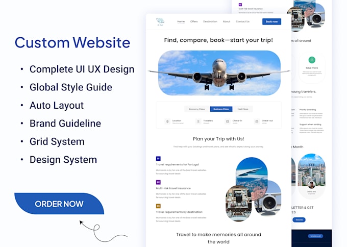 do custom website UI UX, landing page, high conversion mockups