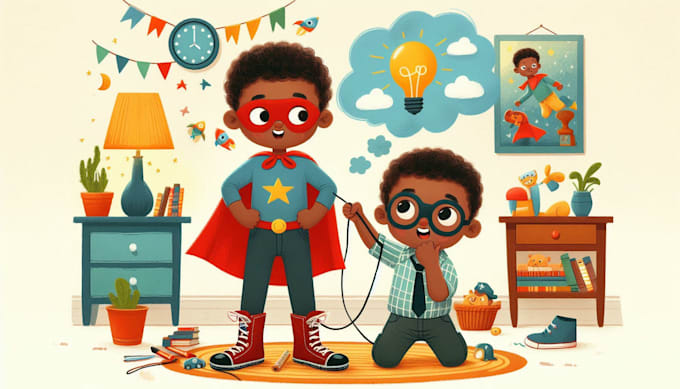 draw middle grade children book illustration