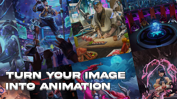 animate from your 2d image looping for live wallpaper nft