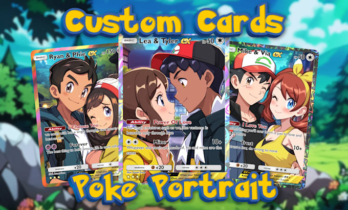 draw custom pokemon trainer for tcg pokemon card or fakemon