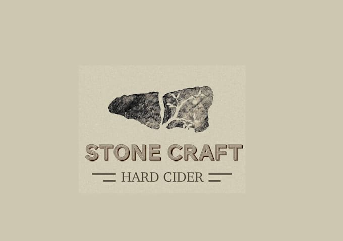 do trendy stone craft logo design with brand identity in your range