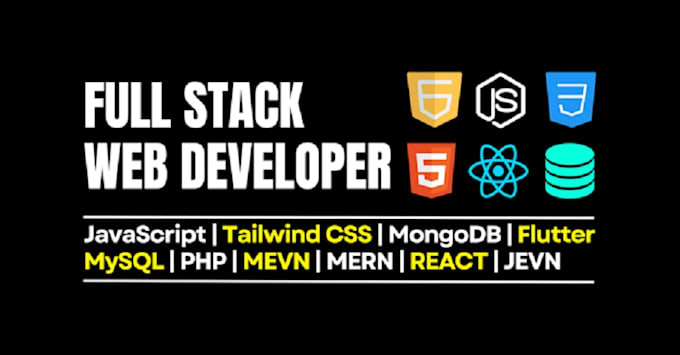 do website development as full stack web developer, backend frontend developer