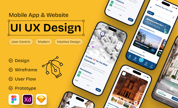 design modren UI UX for mobile app and website