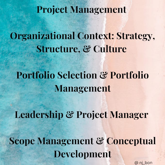 write project initiation, selection, portfolio, and scope management projects