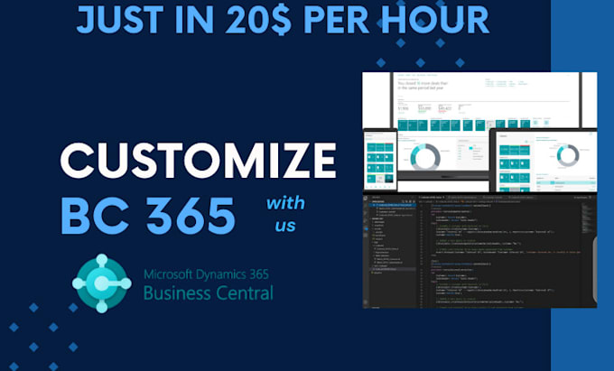 provide business central development, customization, and al coding hourly