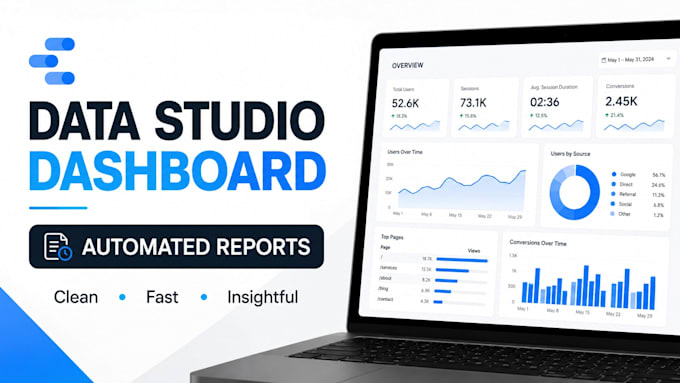 create data studio dashboard and automate reports
