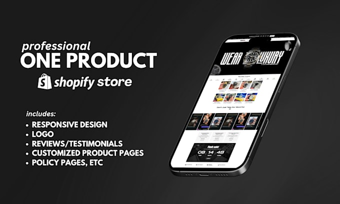create one product shopify dropshipping store