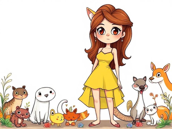 Create hand drawn cartoon illustration with my style by Rylonrster | Fiverr