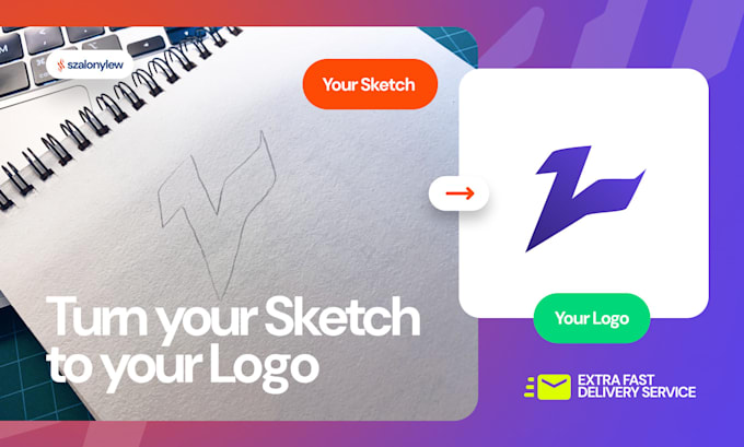 create a logo based on your sketch or idea