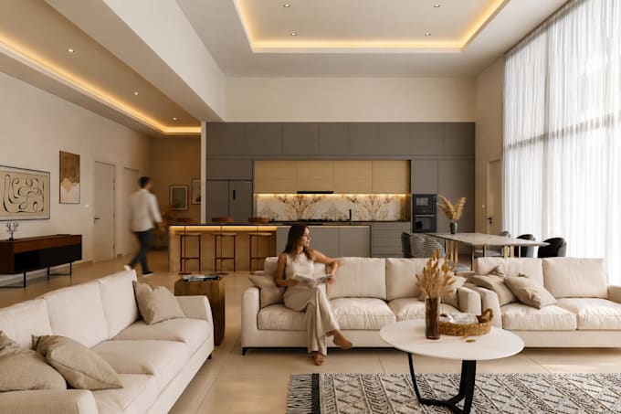 create photorealistic 3d interior design and rendering