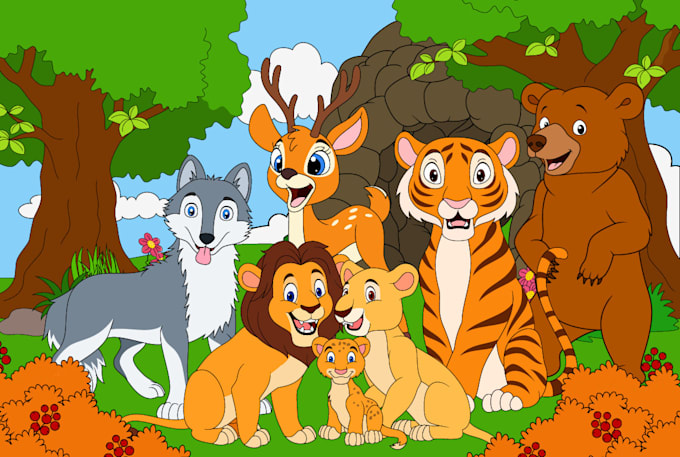 create awesome children story book illustrations