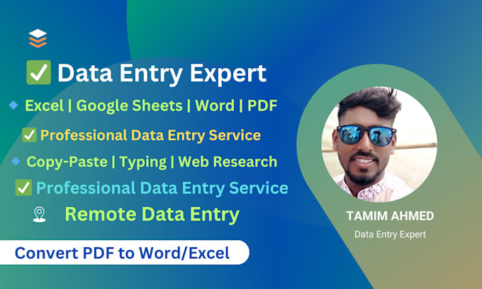 do fast and accurate data entry, excel, web research
