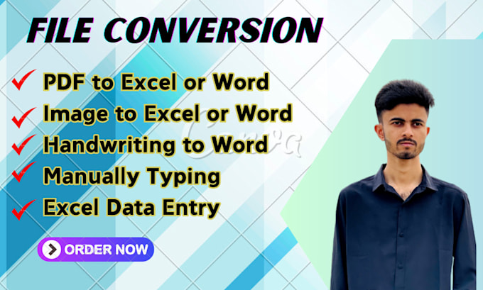 any file conversion, pdf to word or excel, image to word