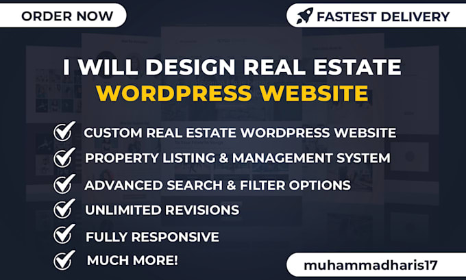 create real estate wordpress website
