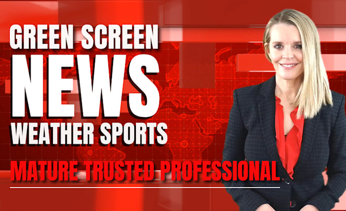 film a news report video with green screen