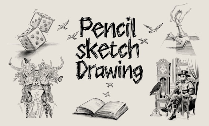 drawing pencil illustration ,product or object pencil sketch