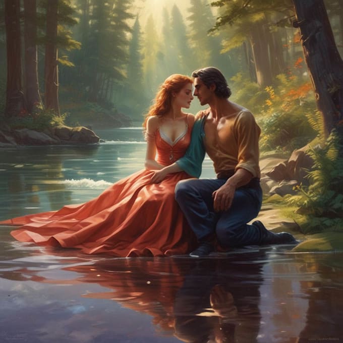 design illustrated romance book cover design for amazon