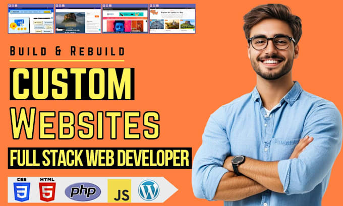 Be your full stack web developer for custom websites by Manuthcreates ...