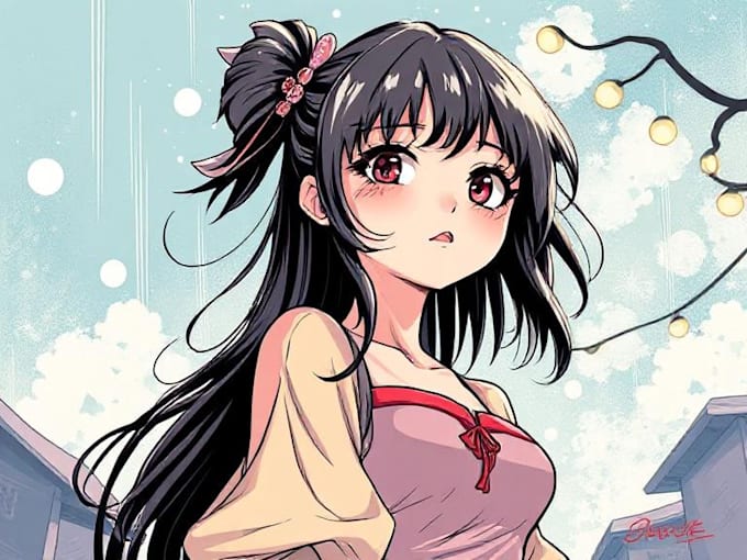 draw digital illustrations in manga or comic style