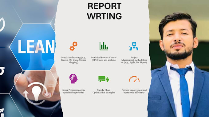 write expert reports on lean manufacturing and process optimization