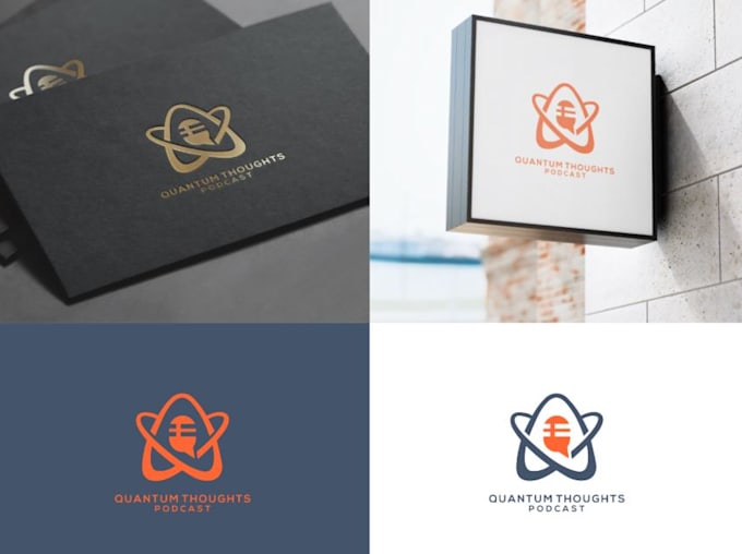 draw vintage podcast logo design in creative idea