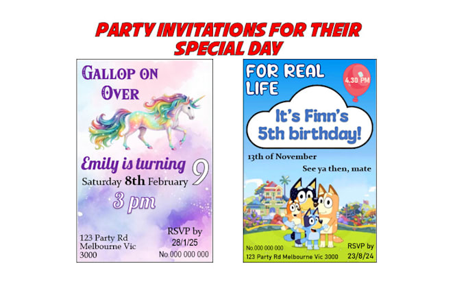 design quality childrens birthday party invitation flyers