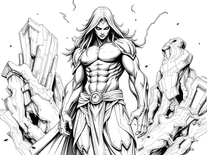 draw black and white illustrations