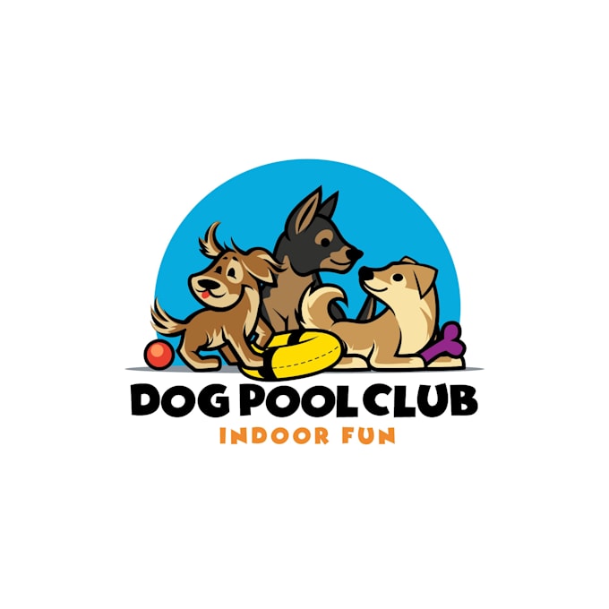 design dog pool club logo