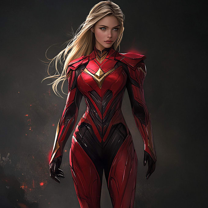 make a unique superhero cartoon character
