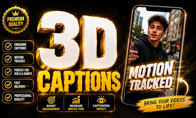 attach 3d captions to any surface in your video