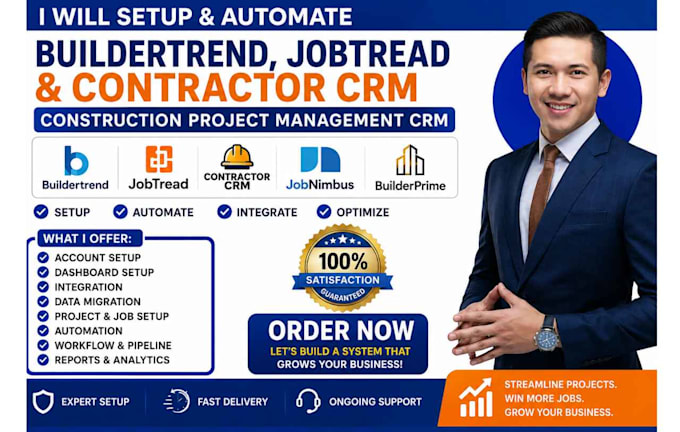 setup buildern buildxact raken constrction project management crm automation