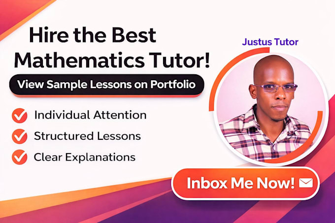 be your expert online math tutor from middle school to college level