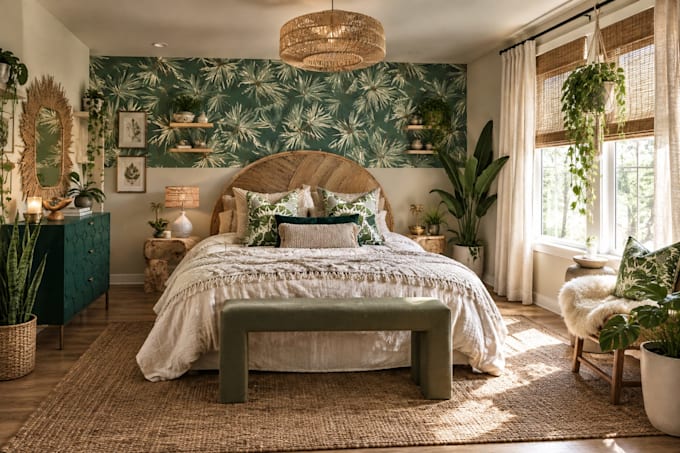 design a coastal interior design with moodboard