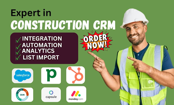 setup construction crm hubspot pipedrive zoho salesforce monday capsule procore