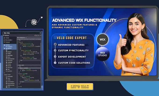 develop and fix custom features or API integration to your wix site velo code