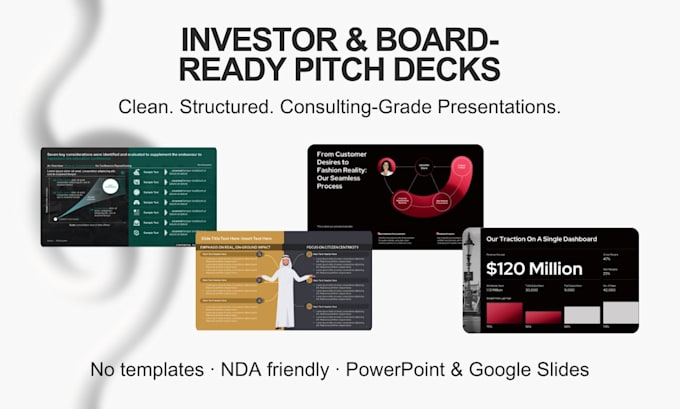 design an investor pitch deck for startup fundraising and vc meetings