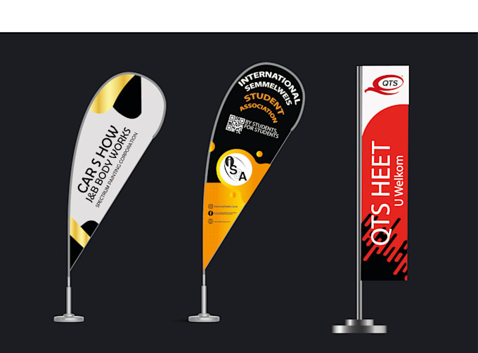 design tera drop flag for your businesss