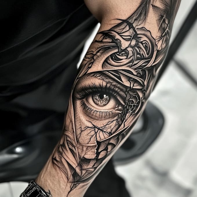 create a beautiful sleeve tattoo desing