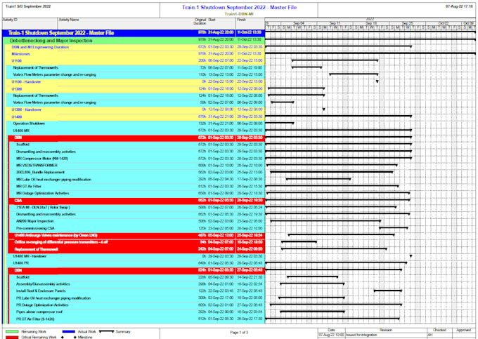 create project schedule and gantt chart in primavera p6 and ms project