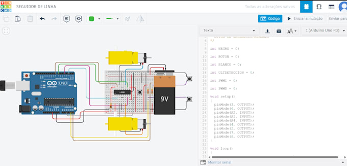 Do circuit simulation and arduino programming in tinkercad by Cmabreu76 ...