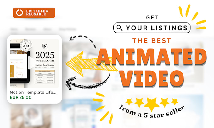 create an aesthetic, animated, etsy product video