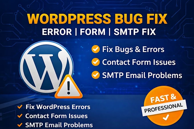 fix wordpress errors, bugs, contact form and SMTP issues